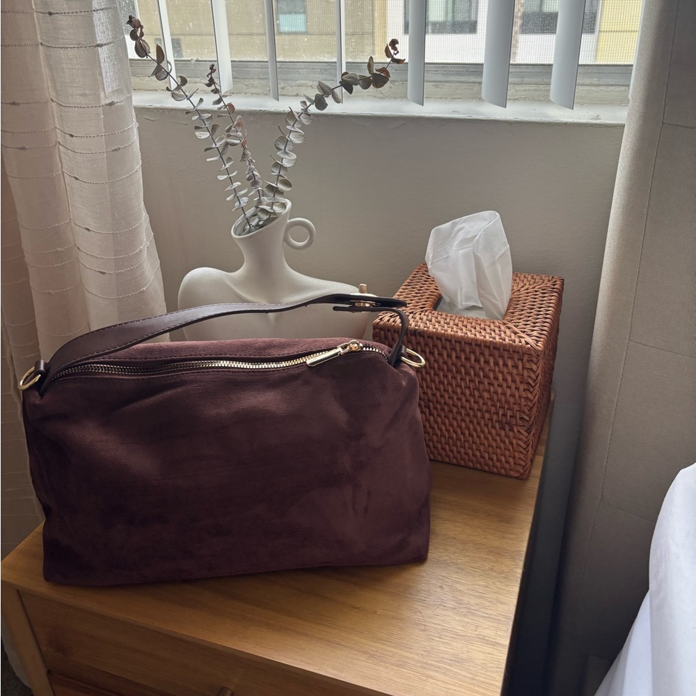 Brown Suede Handbag